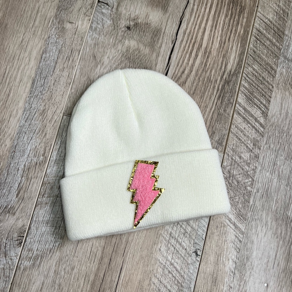 White Lightning Beanie Hat